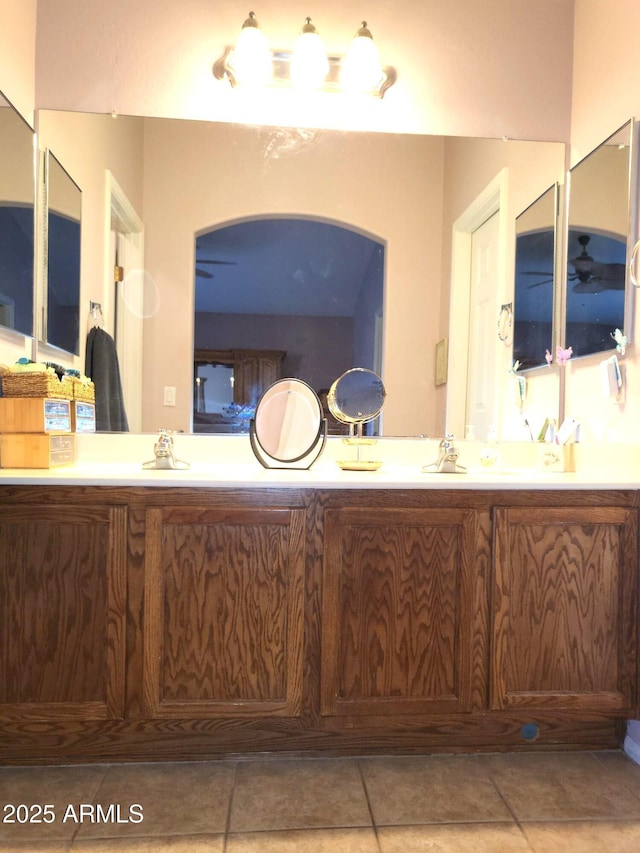 17257 W Papago St, Goodyear, AZ 85338 - full bathroom with double vanity and tile patterned flooring