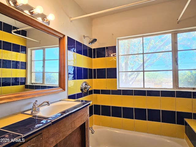 1374 S Naco Hwy, Bisbee, AZ 85603 - full bath featuring healthy amount of natural light, bathing tub / shower combination, and vanity