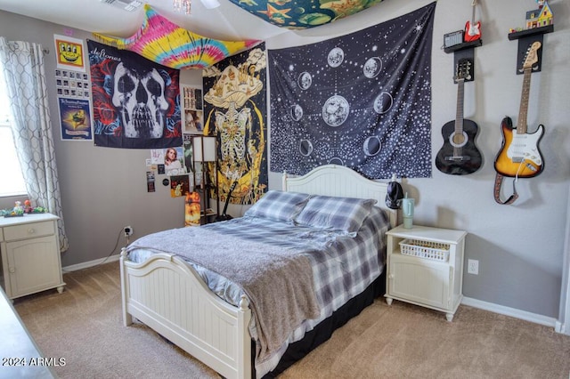 view of carpeted bedroom