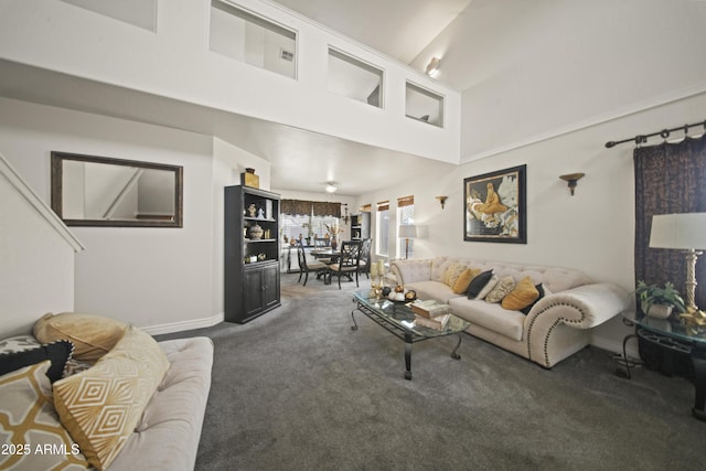 13160 W Windsor Ave, Goodyear, AZ 85395 - living area with carpet and a towering ceiling