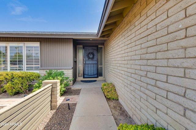 view of doorway to property