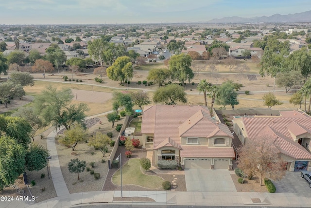 bird's eye view featuring a mountain view