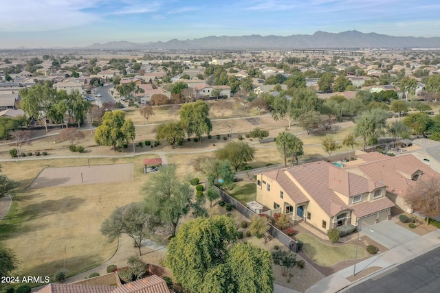 aerial view featuring a mountain view