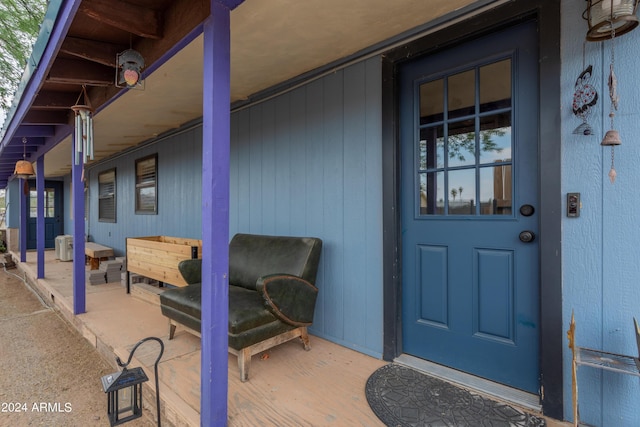 view of doorway to property