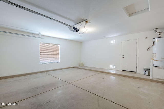 43205 W Oster Dr, Maricopa, AZ 85138 - garage with water heater, a garage door opener, and baseboards