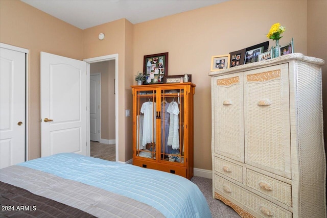 bedroom featuring carpet flooring