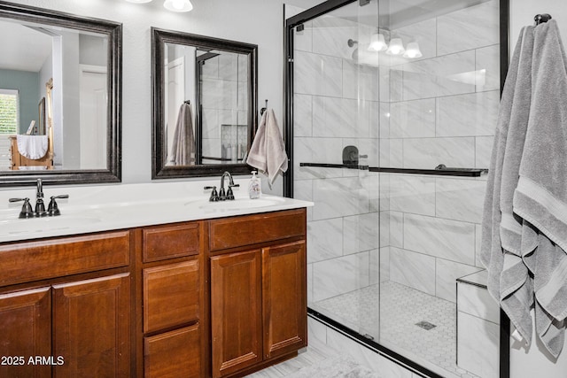907 E Kelsi Ave, San Tan Valley, AZ 85140 - full bathroom with a shower stall and double vanity