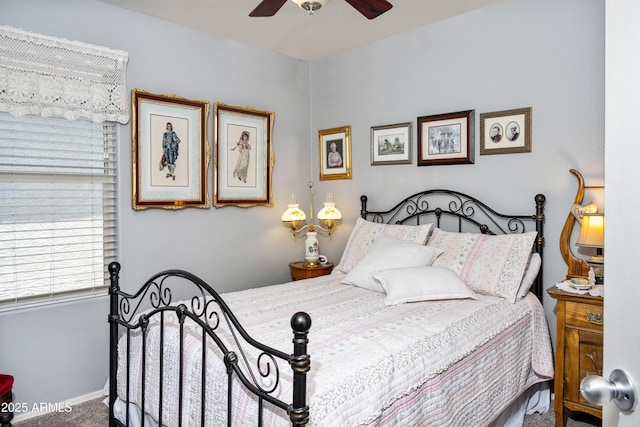 907 E Kelsi Ave, San Tan Valley, AZ 85140 - carpeted bedroom featuring baseboards and a ceiling fan