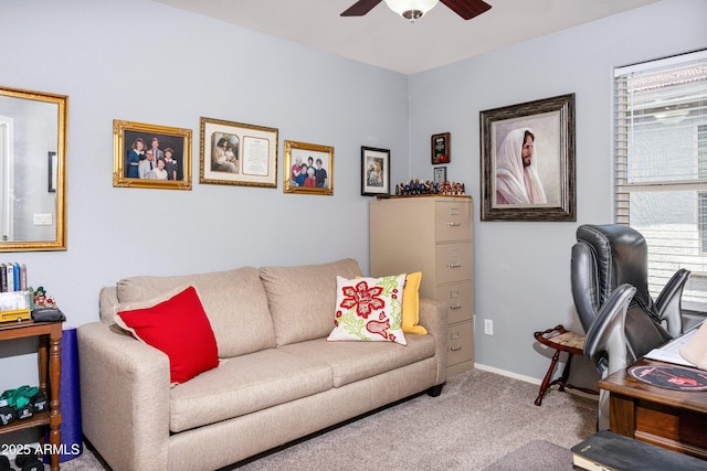 907 E Kelsi Ave, San Tan Valley, AZ 85140 - carpeted office featuring ceiling fan and baseboards