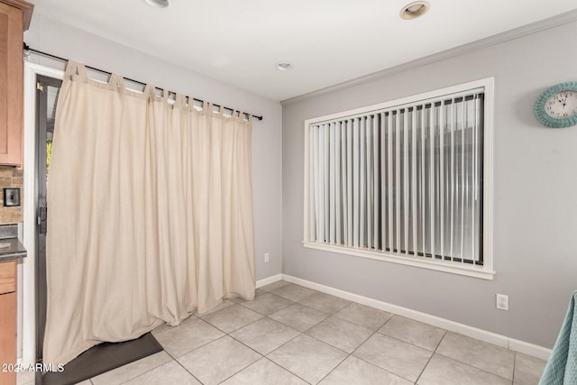 view of tiled spare room