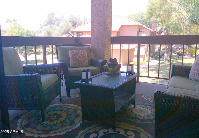 8700 E Mountain View Rd Unit 2029, Scottsdale, AZ 85258 - deck with an outdoor hangout area