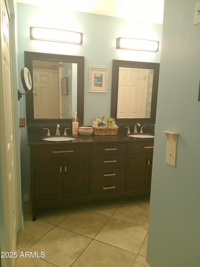 8700 E Mountain View Rd Unit 2029, Scottsdale, AZ 85258 - full bathroom featuring double vanity and tile patterned floors