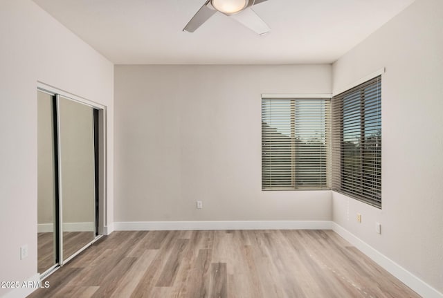 7887 N 16th St Unit 224, Phoenix, AZ 85020 - empty room with light wood-style floors and a ceiling fan