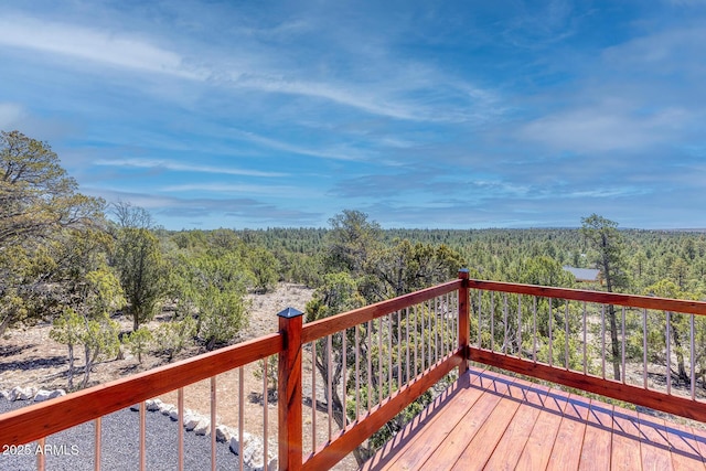 2943 E Lookout Ln, Overgaard, AZ 85933 - deck with a wooded view