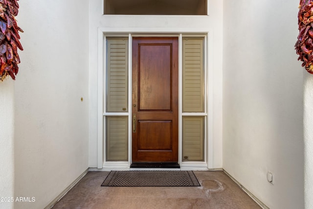 view of doorway to property