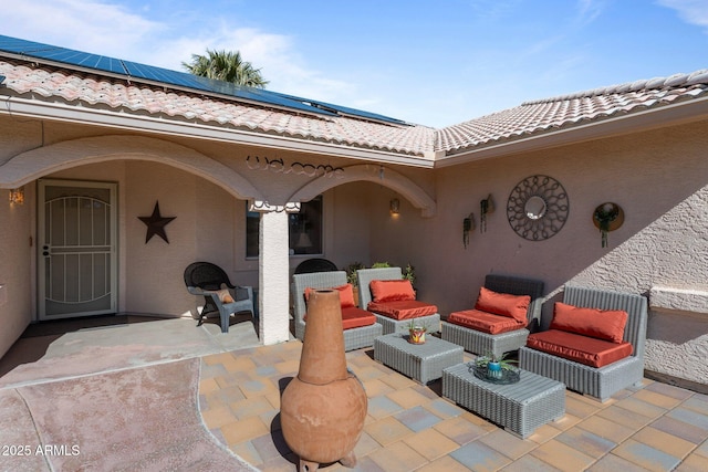 view of patio / terrace with an outdoor hangout area