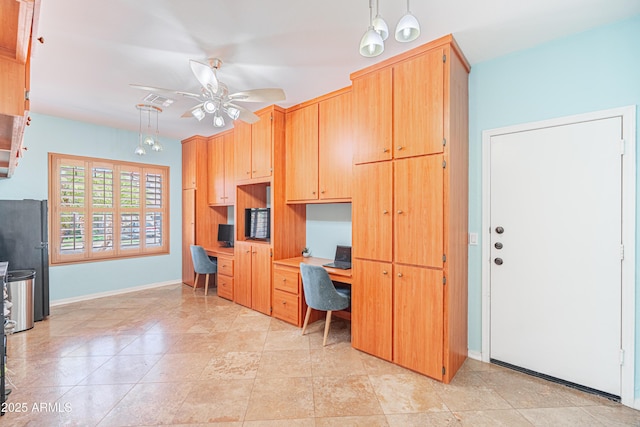 3597 W Mineral Butte Dr, San Tan Valley, AZ 85144 - unfurnished office featuring a ceiling fan and baseboards