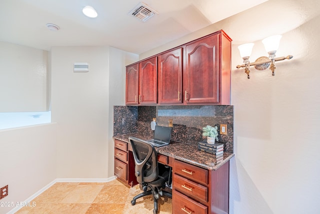 3597 W Mineral Butte Dr, San Tan Valley, AZ 85144 - office space with built in study area and baseboards