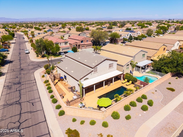 3597 W Mineral Butte Dr, San Tan Valley, AZ 85144 - aerial perspective of suburban area with a pool