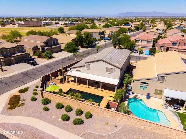 3597 W Mineral Butte Dr, San Tan Valley, AZ 85144 - aerial view of residential area with mountains