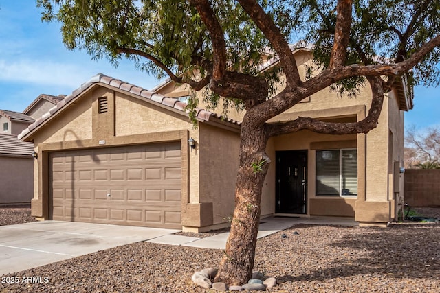 view of front of house featuring a garage