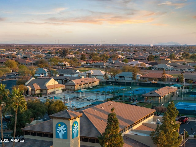 drone / aerial view featuring a residential view