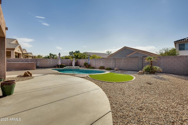 view of pool featuring a patio area