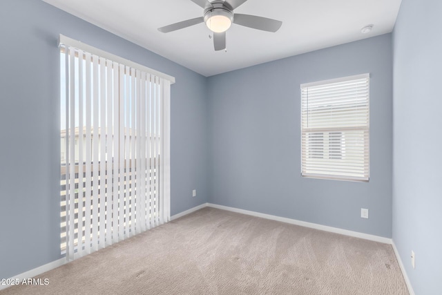 1848 S Follett Way, Gilbert, AZ 85295 - empty room featuring carpet floors, baseboards, and ceiling fan
