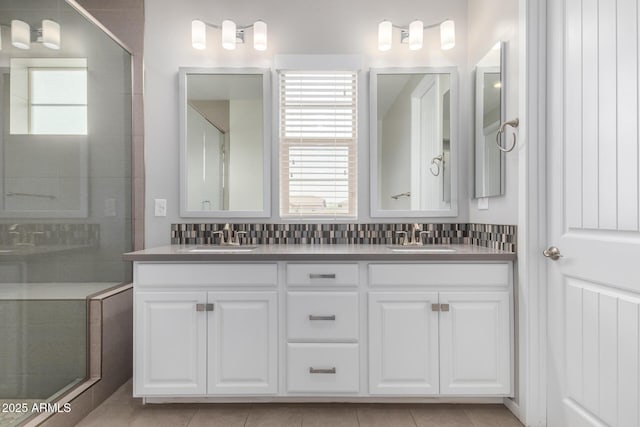 1848 S Follett Way, Gilbert, AZ 85295 - full bathroom featuring plenty of natural light, tiled shower, and double vanity