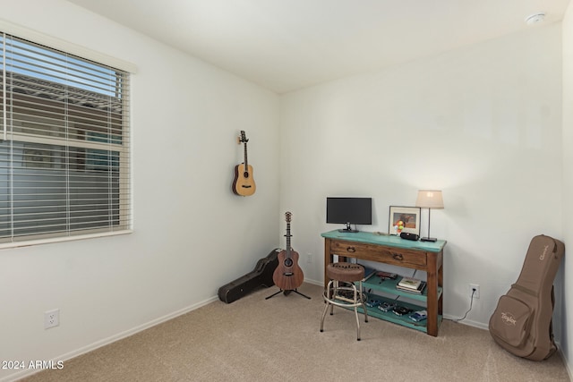 view of carpeted office