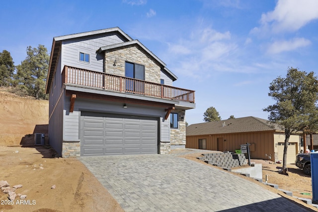 1906 E Rainbow Trl, Payson, AZ 85541 - view of front of home with a garage and a balcony