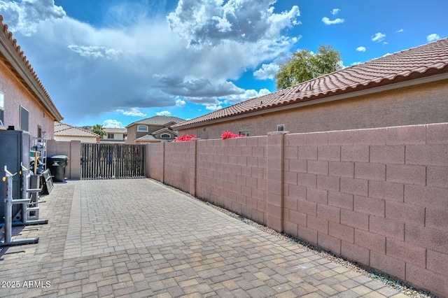 view of patio with fence
