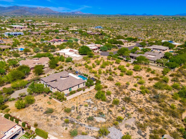 bird's eye view featuring a mountain view