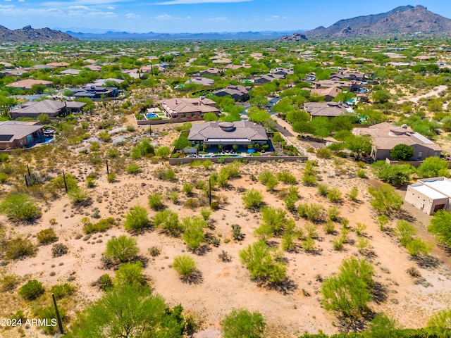 aerial view featuring a mountain view