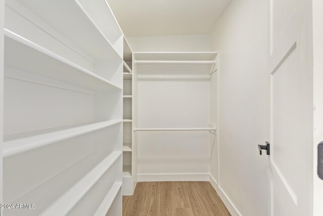 walk in closet featuring hardwood / wood-style floors