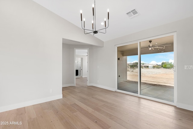 19622 W Pasadena Ave, Litchfield Park, AZ 85340 - interior space featuring baseboards, light wood-style flooring, and visible vents