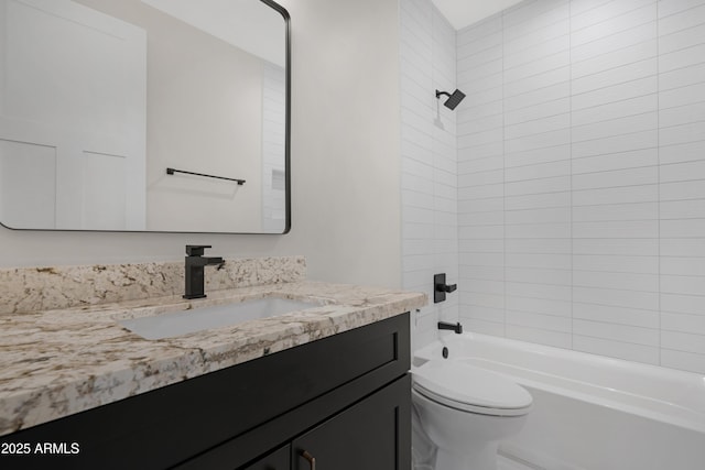 19622 W Pasadena Ave, Litchfield Park, AZ 85340 - bathroom with toilet, bathing tub / shower combination, and vanity