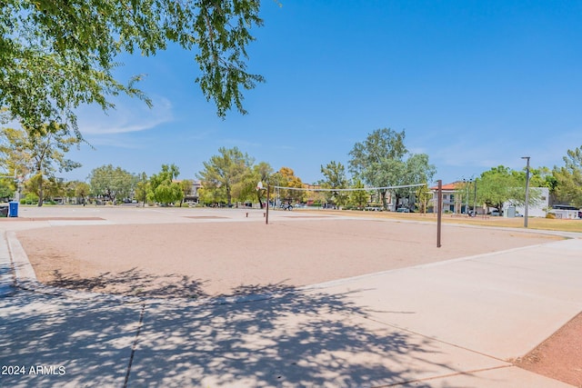 view of property's community featuring volleyball court