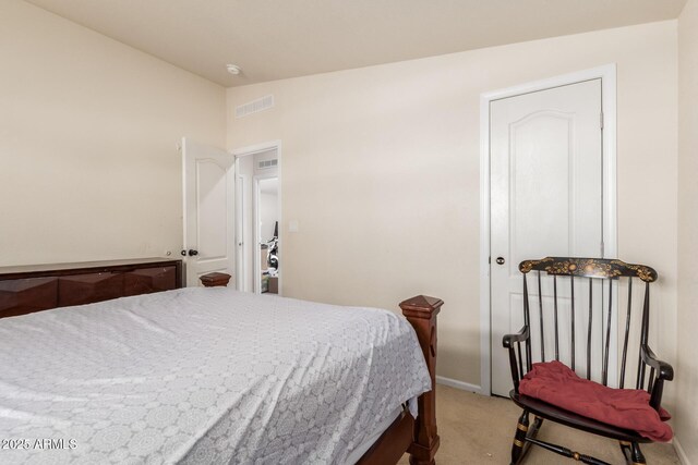 bedroom with carpet