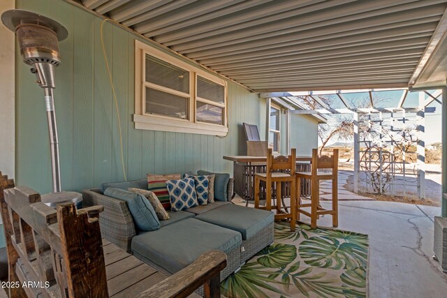 view of patio / terrace featuring an outdoor hangout area