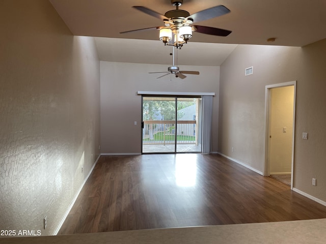 unfurnished room featuring dark hardwood / wood-style floors