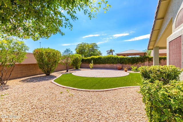 view of yard featuring a patio area