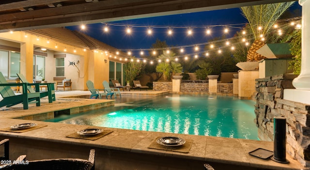 view of pool with a patio area