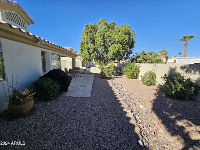 view of yard with a patio