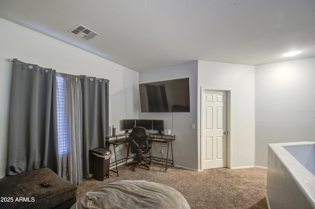 interior space featuring carpet flooring