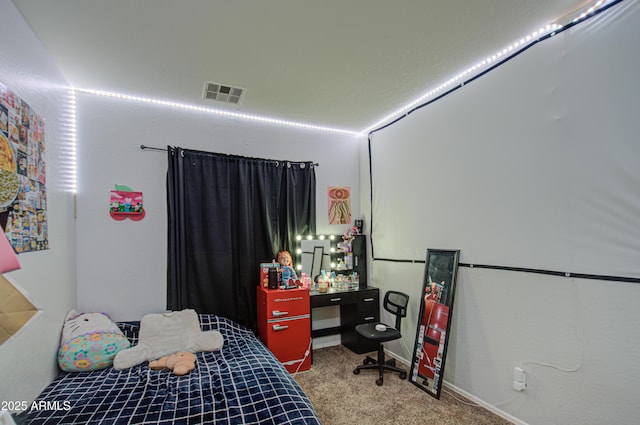 bedroom featuring carpet flooring