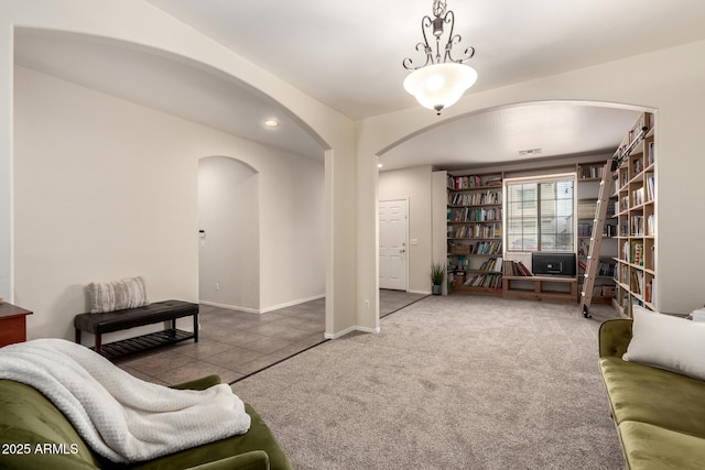 view of carpeted living room