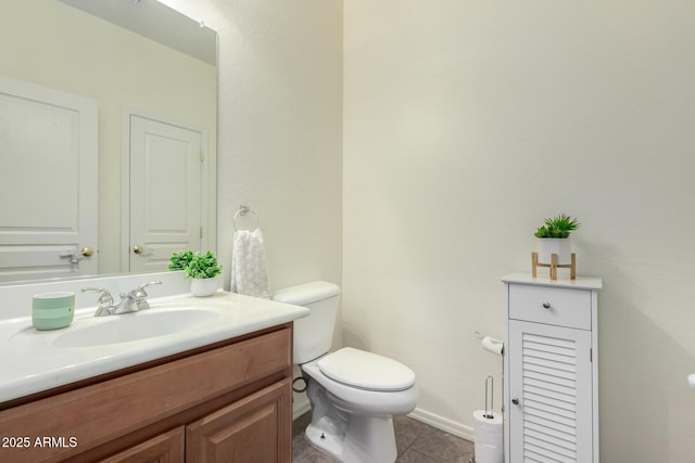 28282 N Castle Rock Dr, San Tan Valley, AZ 85143 - bathroom featuring vanity, toilet, and tile patterned flooring