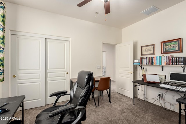 28282 N Castle Rock Dr, San Tan Valley, AZ 85143 - carpeted office with ceiling fan
