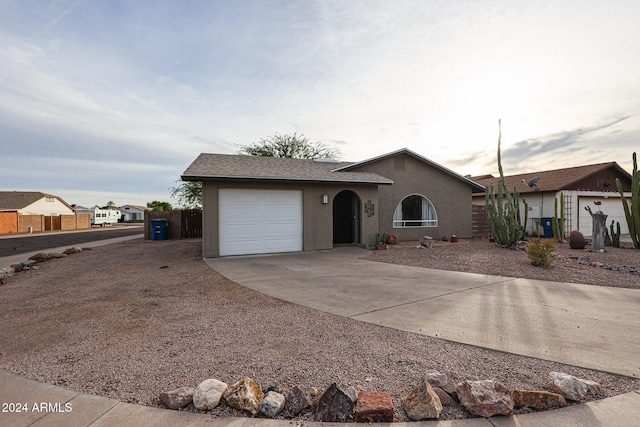 ranch-style house with a garage